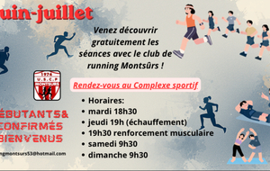 Venez découvrir les séances de running gratuitement en juin et juillet